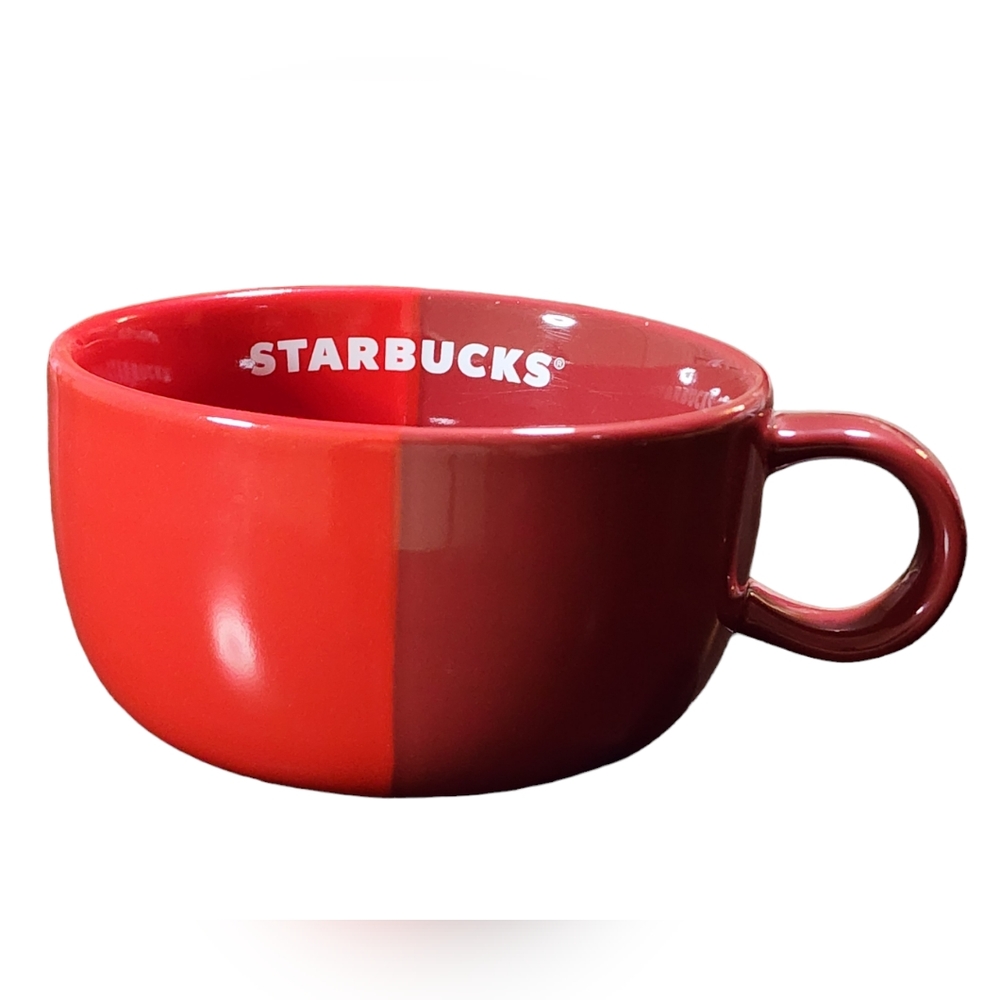 Starbucks Red Two Toned 16oz Mug Pre Owned Condition